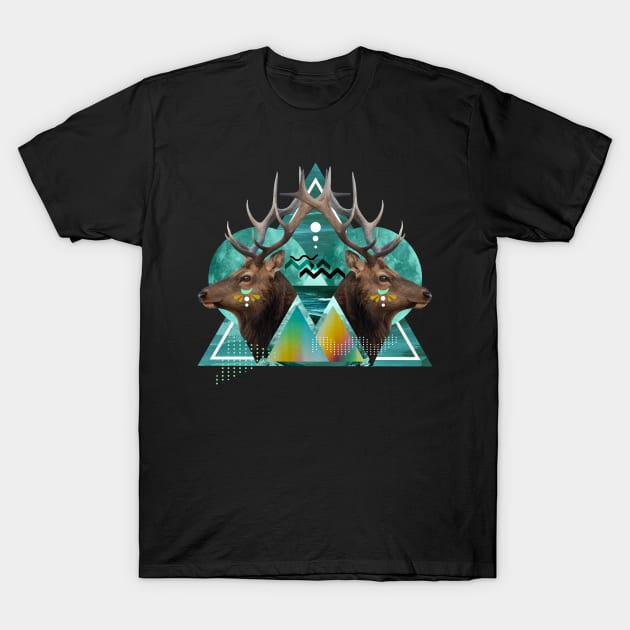 Geometric Deer T-Shirt by LR_Collections